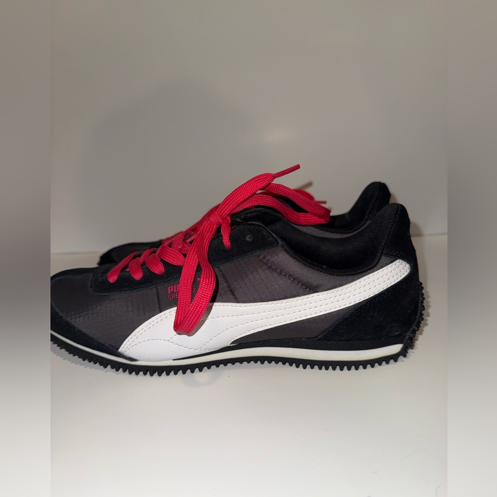 Puma Black Sneakers with Pink Accents